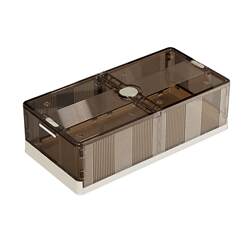 Foldable transparent wheeled storage box under bed