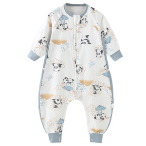 Steading monkey baby sleeping bag baby spring, autumn and summer gauze children's anti -kick quilt quilt universal split leg sleeping bag
