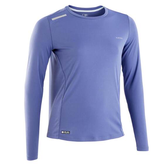 Decathlon children's quick drying clothes, sun protection, long-sleeved boys autumn and winter running training suit T-shirt sports tops for women KIDC