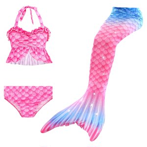 Mermaid clothing mermaid tail swimsuit girl princess skirt swimwear trunks set children's hot spring swimsuit set