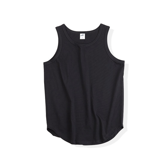IDLT curved hem vest High -quality whole cotton sweat vest loose casual white men's and women's wave ins