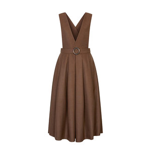 Chings retro slimming high waisted thin woolen camisole skirt with waistband A-line skirt, Hepburn style umbrella skirt, half skirt, New Year's Eve