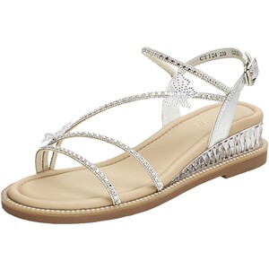 
Tianmeiyi word with fairy wind flash diamond thin strap wedge heel thick-soled sandals women's fashion sandals 2026 summer new style