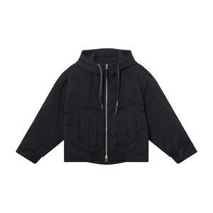 
JUP fashion texture stitching topstitch down jacket men's winter warm loose drawstring hooded cold-proof jacket