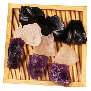 
The three natural crystal rough stone demagnetization stones have better effects