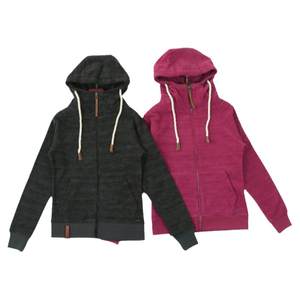 Foreign trade solid color zipper hooded velvet jacket top female spring and autumn outdoor sports leisure warm velvet sweater
