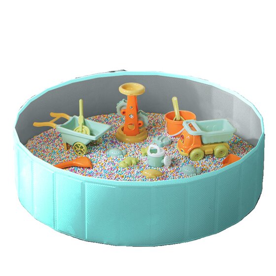 Toys sand indoor children's sand pool imitation porcelain sand kids fence pool cassia beach toy set baby dig