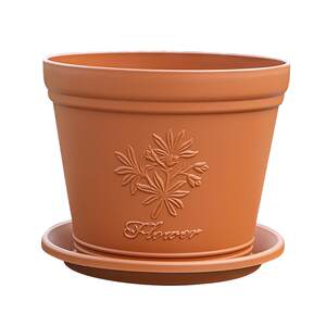 
Qianzhidao imitation pottery embossed concave plastic flowerpot thickened breathable large diameter flower rose hydrangea courtyard bulbs