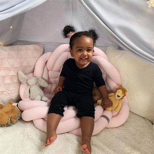 Плетеная детская подушка, детский ковер для ползания, DIY