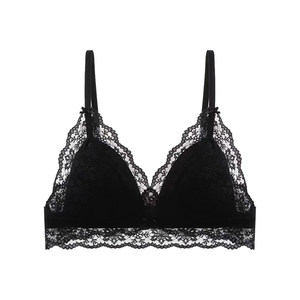 
French Triangle Cup Underwear Women's Pure Sexy Lace Girls' Rings Small Breast Ultra-Thin Bra Set