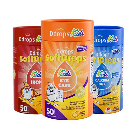 Ddrops lutein eye protection gummy children's multivitamin c elderberry supplement zinc calcium supplement