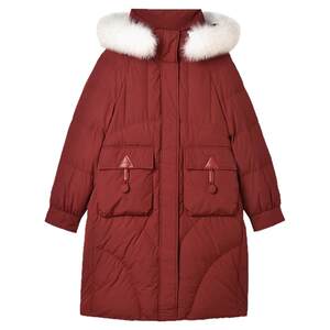 
2025 Winter Clothing Outlets RU Series Hooded Fox Fur Collar Windproof Warm Jacket Down Jacket for Women
