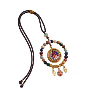 
[Design Model] Cinnabar Natal Statue Car Pendant Car Ornament New Zodiac Horse Sheep Monkey Chicken Bodhi Decoration