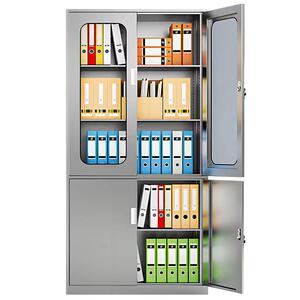 
304 stainless steel iron file cabinet file employee storage storage office cabinet with lock Western medicine cabinet medicine customization