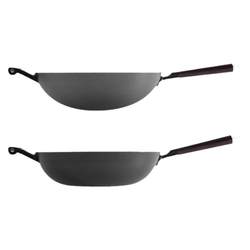 Cast-flavored cast iron true stainless uncoated wok