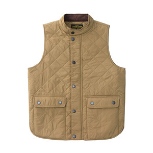 Replica quilted quilted vest men's American retro casual khaki solid color stand collar rhombus work vest jacket