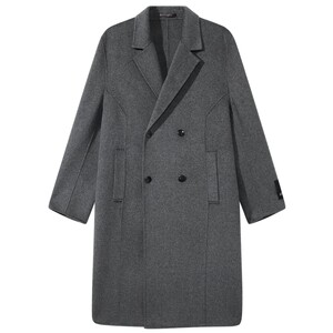 
[Cashmere Double-Sided] Carbine Long Cotton Wool Wool Coat Men's Winter High-end Retro Business Jacket