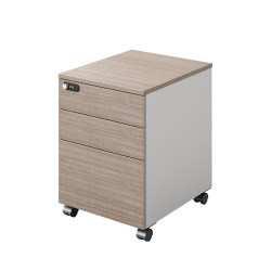 Three drawer mobile locker with lock for office low cabinet
