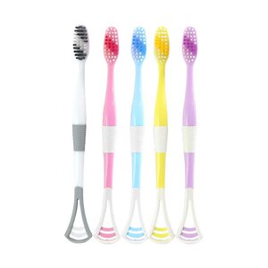 
Soft bristle toothbrush 8 barrels bamboo charcoal soft bristle adult tongue toothbrush portable gum cleaning oral care household