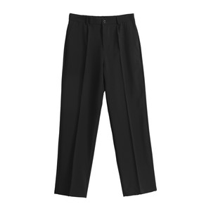 
Luo Meng black suit trousers men's spring drape loose straight trousers trendy casual high-end wide-leg trousers