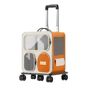 
Pets go out with multiple cat trolley boxes breathable travel backpack portable dogs and cats large-capacity universal wheel artifact