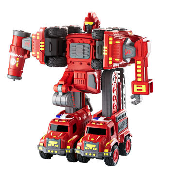 
Children's transforming toy fire car educational combination