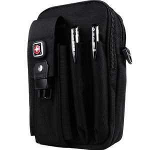 
Swiss Army Knife Mobile Bag Men Wearing Belt Large Capacity 7-inch Multi-function Mobile Waist Bag Tactical Small Hanging Bag Men