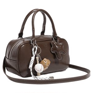 
Boston pillow bag women's 2025 new fashion niche bowling bag handbag genuine leather women's crossbody bag