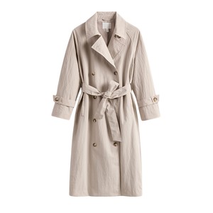 HM women's windbreaker 2025 autumn new fashionable long British style light and comfortable jacket coat 1000021