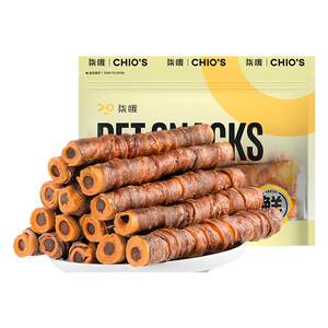 Qi Oh dog duck meat wrapped cowhide teething sticks air-dried cowhide rolled sandwich sticks chicken jerky pet snacks for young puppies