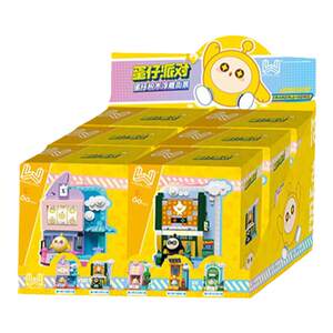 
Eggs party building blocks around birthday gift ornaments relief street view building blocks assembled educational toys genuine toys