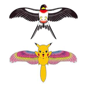 
2026 new dynamic fishing rod handheld small kite cartoon swallow wings shaking baby walking toy kite for children