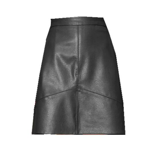 2025 autumn and winter new sheepskin genuine leather skirt skirt women's A-line skirt high waist short skirt hip skirt mid-length skirt