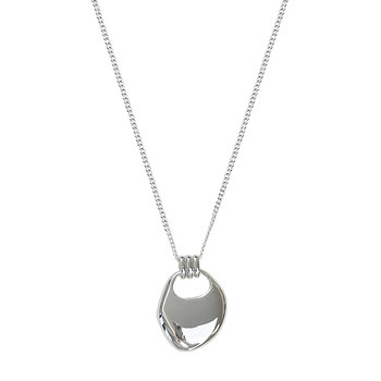 Sugar Cube High-end Heavy Industry Metal Silver Necklace