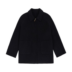 
MISAZ treasure double-sided 98 wool horn button handmade coat lightweight short single-breasted coat