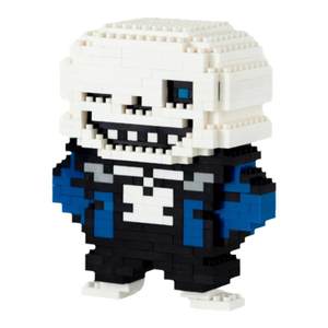 Under the legend, SANS Game Undertale surrounding skull building blocks toy children's doll hand -made gift
