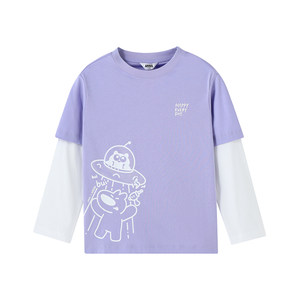 
[Co-branded model-Ayao/Heibao] Annai children's clothing boys and girls long-sleeved T-shirt autumn new pure cotton
