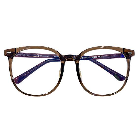 
Black oversized frame anti-blue light glasses for women with flat light, no prescription, round face, big face, slimming, high-end eye glasses frame