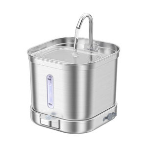 
304 stainless steel pet water fountain cat automatic water feeding machine water and electricity separation pump-less wireless water dispenser