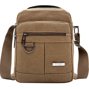 New men's canvas bags shoulder bag Korean edition tide casual canvas men's bag business outdoor backpack messenger bag