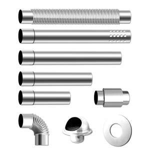 
Thickened diameter 6cm water heater exhaust pipe accessories 60mm elbow check valve stainless steel exhaust pipe chimney pipe