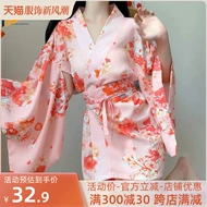 Nhật Bản gợi cảm kimono siêu ngắn váy ngủ nhà của phụ nữ quần áo áo choàng tắm đồng nhất móng chân phòng xông hơi làm việc quần áo vai trò chơi