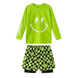 vodabeba Fat children's swimsuit boys plus fat plus size sun protection fat baby swimsuit long sleeves anti-embarrassing swimming trousers