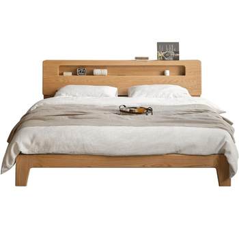 Genji Muyu solid wood bedroom can be placed on the night light bed