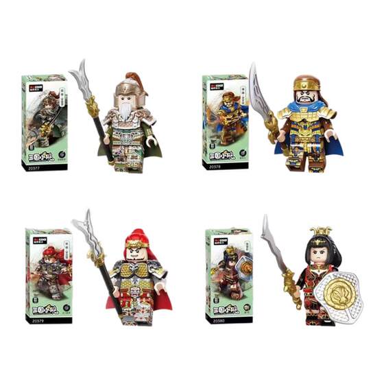 
Diku building blocks Three Kingdoms Xiaoxia boy educational assembly toy mannequin children's puzzle piece Zhang Bao Cheng Pu Xingcai villain