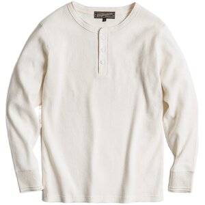 Maden workwear American retro heavyweight waffle Henry shirt Ami Kaji inner layer base long-sleeved T-shirt men's spring
