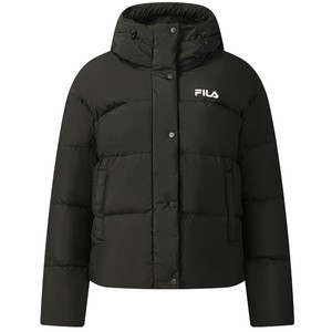 
FILA Down Jacket for Women 2025 New Winter Maillard Style Warm Hooded Short Jacket Casual Bread Clothes