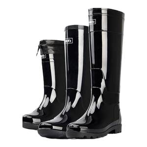 
Huili rain boots men's high tube non-slip rain boots short tube waterproof shoes warm water boots men's plush medium tube cotton rubber shoes