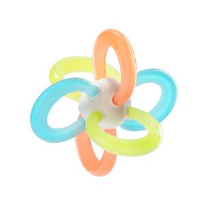 Shixi Manhattan hand-grabbing ball teeth gnaw glue infant silicone can grind teeth oral toys to prevent eating hands and small months