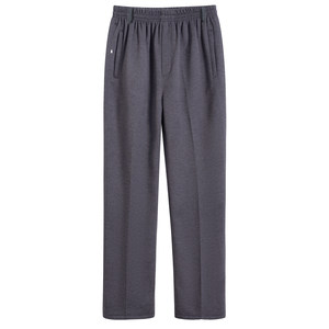 
Autumn and winter thickened middle-aged and elderly sports pants men's dad's clothing plus velvet loose casual elastic high-waisted trousers for the elderly